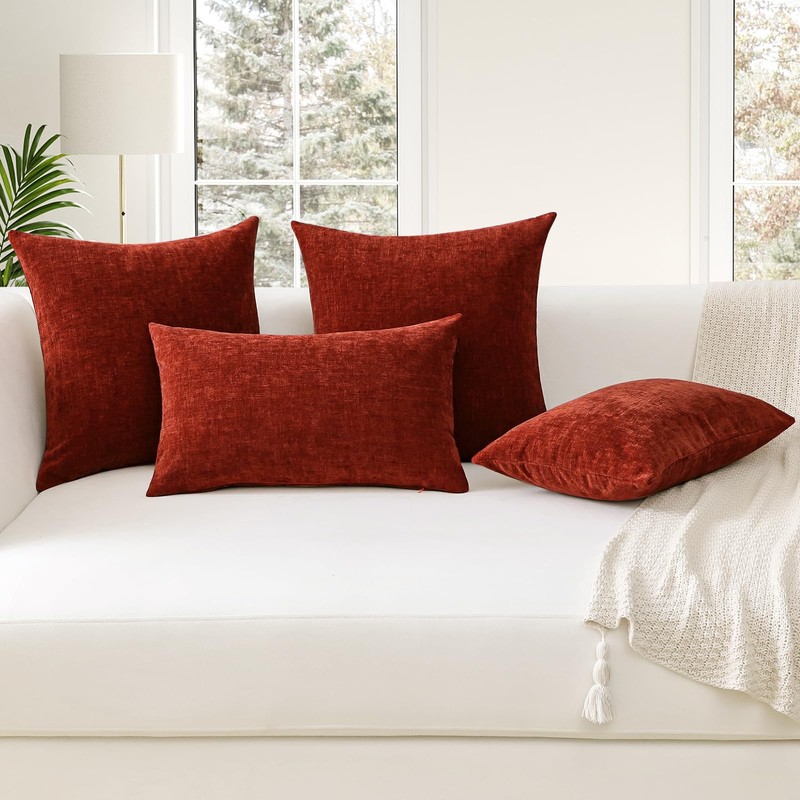 JOTOM Set of 2 Cushion Covers 30x50 cm Soft Chenille