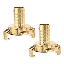 BOWAREPRO Geka Coupling 3/4 Inch Quick Coupling Hose Piece Made of Brass, Geka Quick Coupling 3/4 Inch Hose Nozzle, System Geka Hose Piece with Nozzle 3/4 Inch (19 mm) Pack of 2