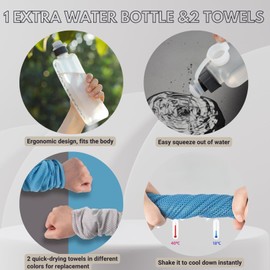 Fanny Packs for Women and Man，Slim Running Belt with Water Bottle Holder，Hydration Belt Waterproof Waist Pack Bag with Phone Holder for Marathon Running Workout Hiking ，Gifts for Runners，Black