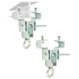 QWORK Steel I Beam Hanger, Steel Beam Clamp, Punch Bag Accessories for Beams, Adjustable from 2.5" to 7.5", 2 Pack
