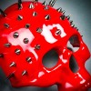 ILOVEMASKS Steampunk Spikes Skull Venetian Masquerade Half Face Mask -