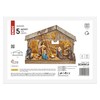 EMOS Weihnachtskrippe mit handbemalten Figuren, Weihnachtsdekoration mit 5 LEDs, warmweißes