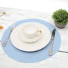 SHACOS Round Braided Placemats Set of 4 Washable 15 inch