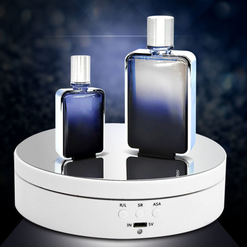 Motorized Rotating Display Stand White USB Charging Round 3 Speeds