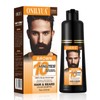 Men's Beard Dye 3 in 1, Brown Beard Hair Dye