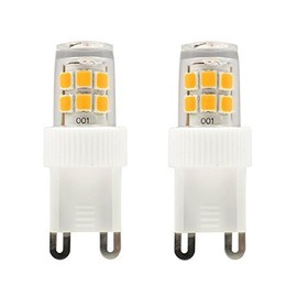 CBConcept UL-Listed, G9 LED Light Bulb, 2-Pack, Epistar COB 1.7 Watt, 220 Lumen, Not Dimmable, Warm White 3000K, 360° Beam Angle, 120 Volt, 25W Equivalent, Halogen G9 Replacement Bulb