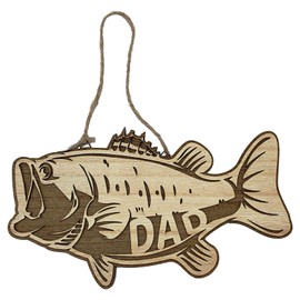 Fathers Gifts for Dad/Papa Gift, Fish Sign Hanging Decorations for Home Indoor, Birthday Gift for Dad from Daughter & Son 3D Double Layer