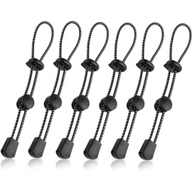 Pack of 6 Backpack Elastic Rope Attachment Buckle Backpack Hiking Pole Holder Bungee Cord Buckle Elastic Rope Backpack Hiking Pole Holder Rope for Trekking Hiking Camping