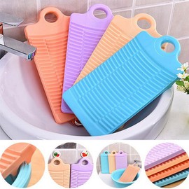 Daycount® Mini Plastic Washboard Washing Board Shirts Cleaning Laundry Board for Kid Clothes Underwear (Beige)