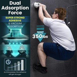 TAILI Grab Bars for Bathtubs and Showers, 2 Pack Super Strong Adhesive Grab Bar for Seniors, Bathroom Safety Grip for Microcrack Tile, Shower Handles Rails for Elderly, Drill-Free Waterproof Grey