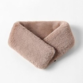Lala 라라 뉴 자석 털 목도리-베이지 (캔버스백 증정) (LALAF174) Lala New Magnetic Fur Scarf - Beige (Canvas Bag Gift) (LALAF174)