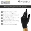 Unigloves PRO.TECT Black GA0042 Nitrile Single Use - Multipurpose, Powder