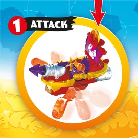 PIRATIX ADVENTURE WORLD Sea Crusher - Pirate Ship in Crab Shape, Includes 1 Pirate Ship, 1 Exclusive Piratix, 1 Exclusive Treasure, 1 Accessories, 1 Cannon and 1 Projectile