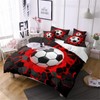 Tabeskly Kids Boys Black White Football Soft Zipper Bed Bedding