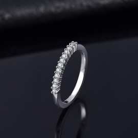 Gold Gala Women's Eternity Ring 925 Sterling Silver White Cubic Zirconia, Silver, Cubic Zirconia