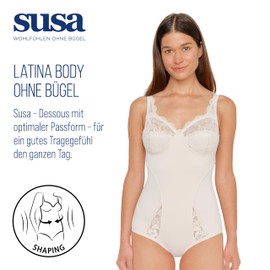 Susa Body Latina Women's Elastic Lace Body - 90D
