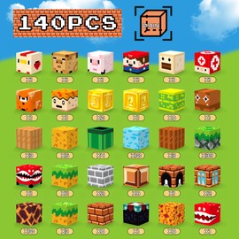 VISREFUR Magnetic Building Blocks Game- Magnetic Building Cube Build World Construction Toys STEM Sensory Gift for Boys Girls Birthday