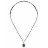 mantraroma Necklace Pendant 925 Silver Sama Oval with Gemstone, Sterling