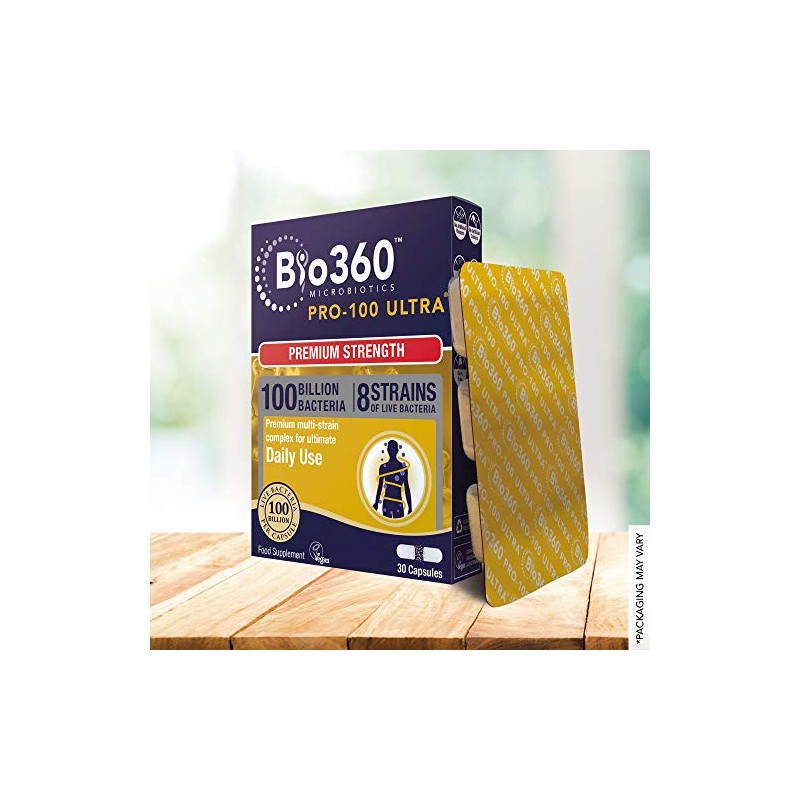 Bio360 Pro-100 Ultra (100 Billion Bacteria)|from Natures Aid | 30