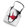 Origami Crane Wireframe Lucky Minimalistic Cute (Red) Tote Bag