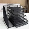 5-Tier Paper Letter Organizer with File Holder, Desk Organizer with