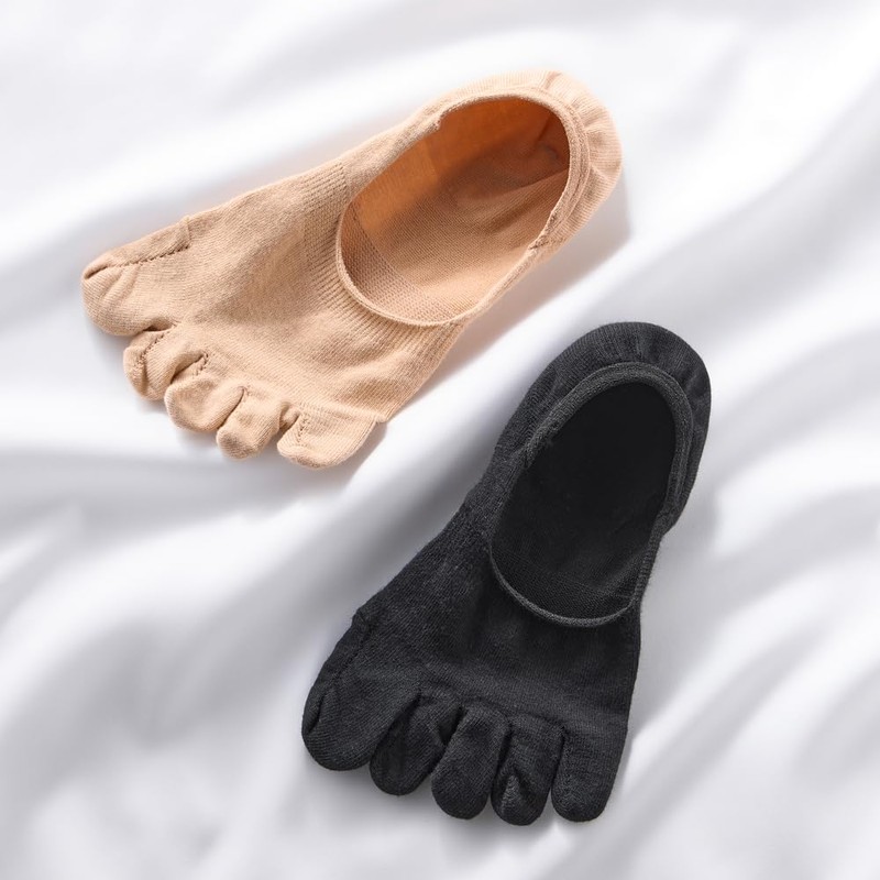 Gunze SQX984 Women's Sabrina, Cotton Blend Five Finger Foot Cover,