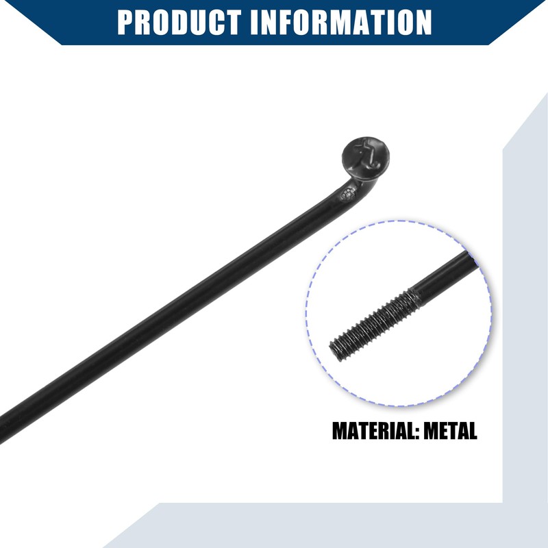 Hihaha Bicycle Steel Spokes 14G Bike Spoke 220mm Length with