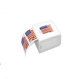 Postage Stamp Dispenser for a Roll of 50 Stamps, Lightweight Plastic Stamp Roll Holder for US Forever Stamps.