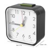 Small Clock Black Alarm Silent Minimalistic Design Snooze with Backlight