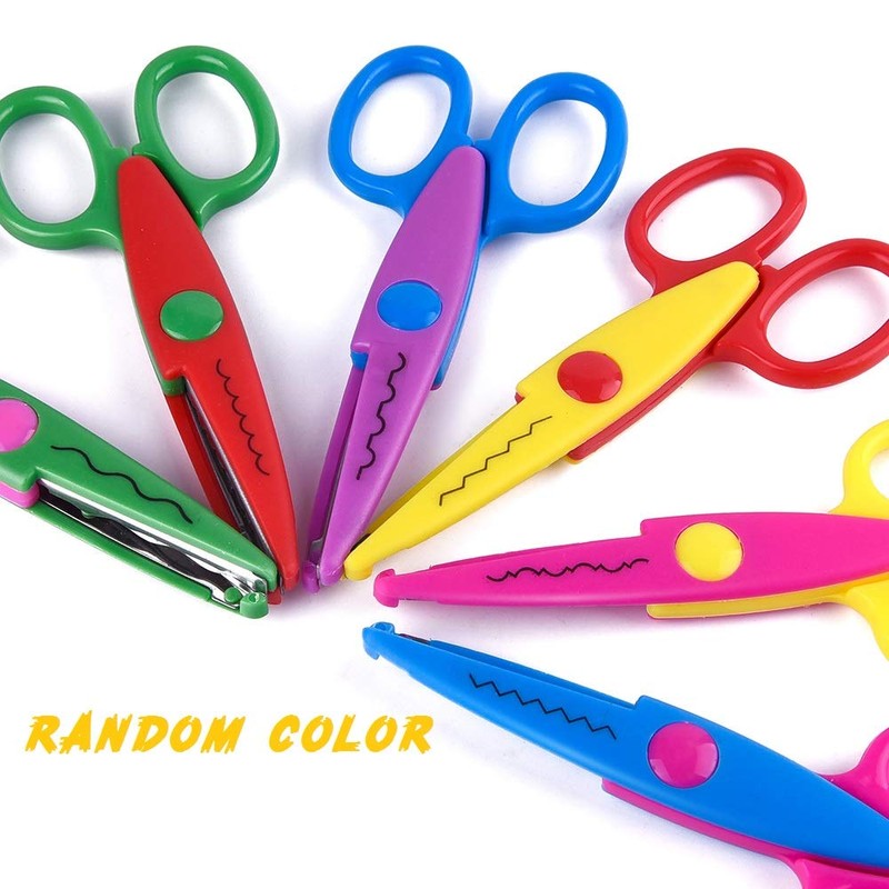KUUQA 6 Pcs Kids Safety Scissors Art Craft Scissors Set