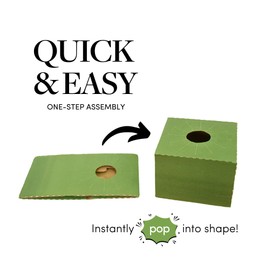 Holiday Designs - Pop-Up Florist Delivery Box, Heavy Duty Corrugated Cardboard Vase Boxes for Secure Floral Arrangements During Transport, 6.5 x 6.5 x 4.5 (Medium - 10 Pack)