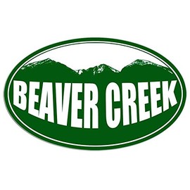 3x5 inch Oval Beaver Creek Green Mountain Sticker - Decal Colorado ski Snow co Vinyl Decal Sticker Car Waterproof Car Decal Bumper Sticker
