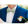 HISDERN Men's Bow Tie Floral Self Bow Tie and Pocket