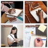 Yoment Top Spiral Notebook Leather Steno Pads 240 Pages Spiral