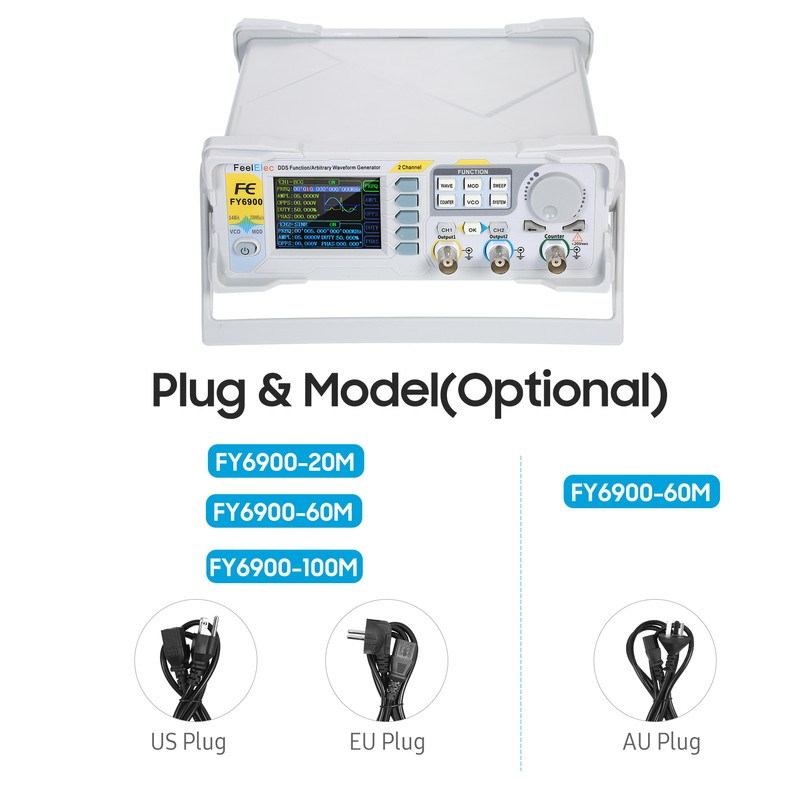 60MHz Function Signal Generator High Precision Digital DDS Dual-channel Function