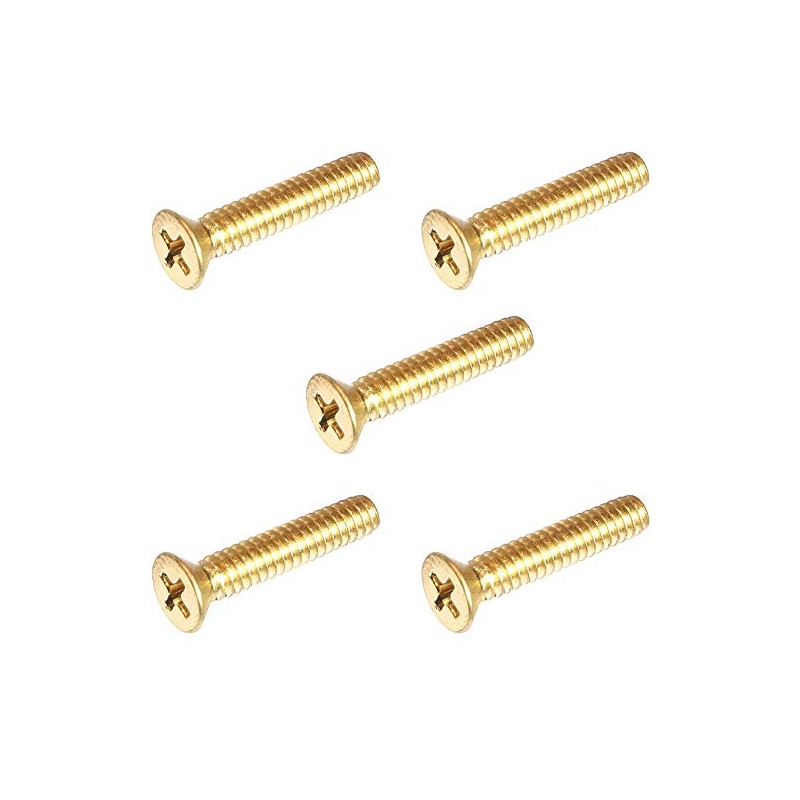 10-32 x 3/4" - Solid Brass Flat Head Phillips Drive