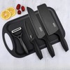 7-Piece Black Knife Set with Stand，Professional Kitchen Knife Set with