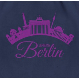 Shirtracer - Gym Bag Backpack - Skyline Berlin Germany Germany, 1 Navy Blue