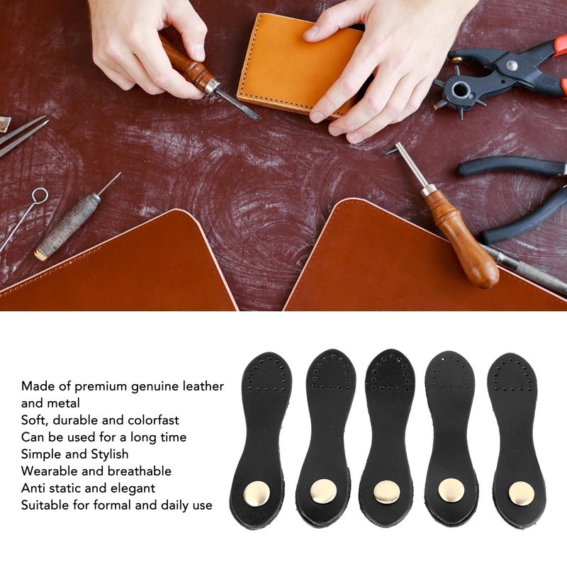 5 Set Leather Snap Buckles Soft Wearable DIY Sewing Leather