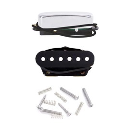 Metallor Single Coil Pickups Set Ceramic Magnet Neck and Bridge Pickup Compatible with Tele Telecaster Style Electric Guitar Parts Replacement.