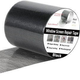 Window Screen Repair Tape  4 in X 20 FT (240IN) Black Patch Kit 3-Layer Strong Adhesive Invisible Mesh for Windows Doors Garage Mosquito Net Magnetic - Color: Black, Size: 3 IN X 40 FT