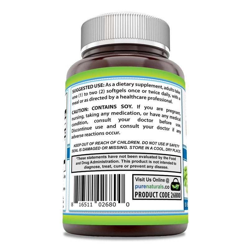 Pure Naturals Lecithin 1200 mg Softgels Supplement | High Potency