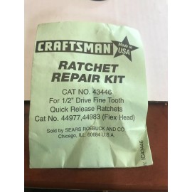 Craftsman New OEM CRAFTSMAN 43446 1/2” - Drive Fine Tooth Quick Release RATCHET REPAIR KIT