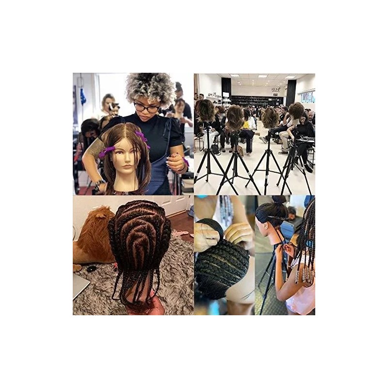 N2 Maniqui Cabeza Cabello Natural Negro 40 Cm N2