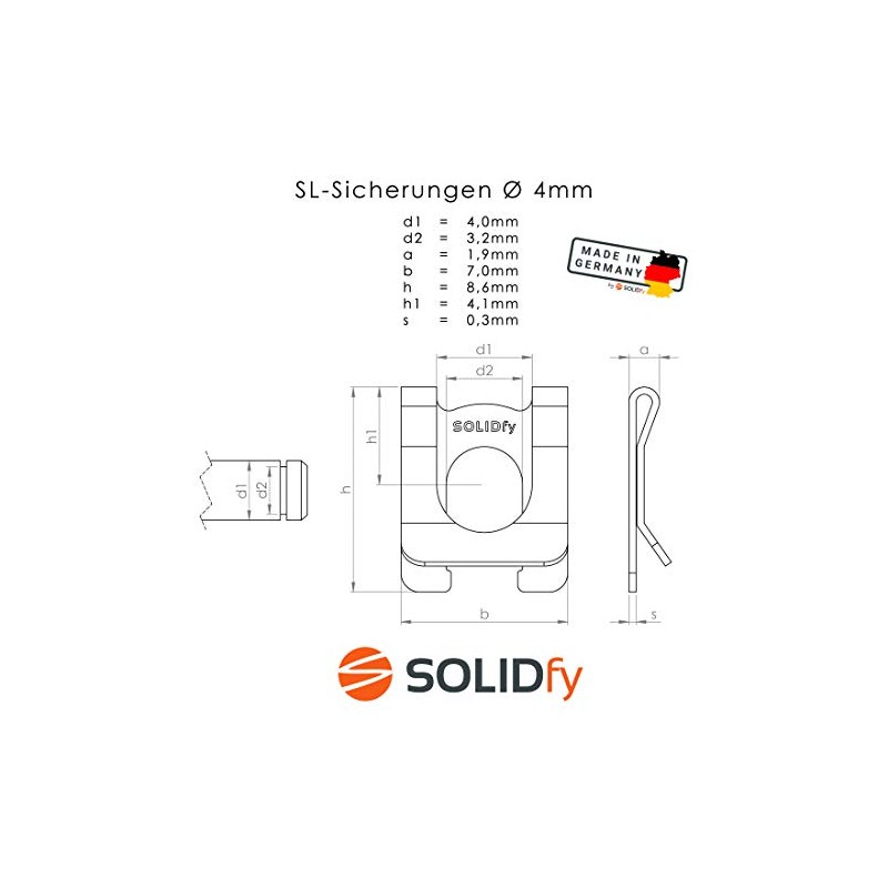 SOLIDfy® - [10x] SL Fuses Diameter 4 mm Shaft Lock