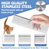 Professional 6 In Dual Tooth Pet Grooming Comb for Short-Haired