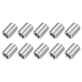 QUARKZMAN Pack of 10 Spacer Sleeves Stainless Steel 6 mm ID x 10 mm OD x 14 mm L 304 Stainless Steel Round Spacers without Thread Columns for Screws 1/4 Inch or M6