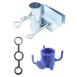 POFET Parasol Holder Made Of Metal, Table Clamp For Garden Umbrellas With Hooks, Umbrella Stand For Terrace Or Table, Umbrella Stand Parasol Holder For Garden Terrace Balcony Railing