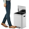 COZONY 10.6 Gallon/40L Dual Trash Can, Stainless Steel Kitchen Waste