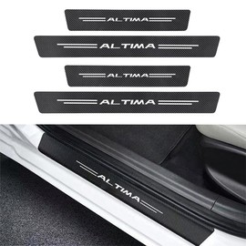 4 Pack Compatible with Altima Door Entry Guard Door Sill Protector Car Accessories Threshold Protection Decal Stickers Carbon Fiber Style